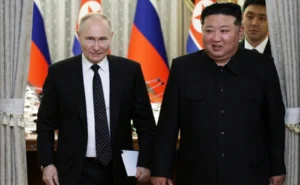 Путин подарил Ким Чен Ыну второй Aurus и сервиз и получил от него бюсты